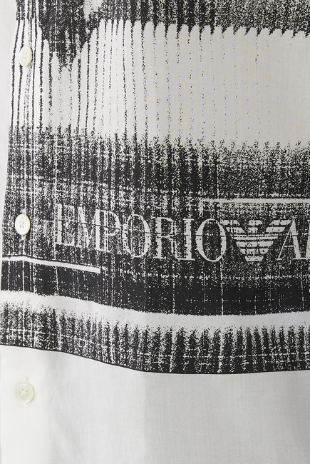 Macro Eagle Print Shirt in Lyocell